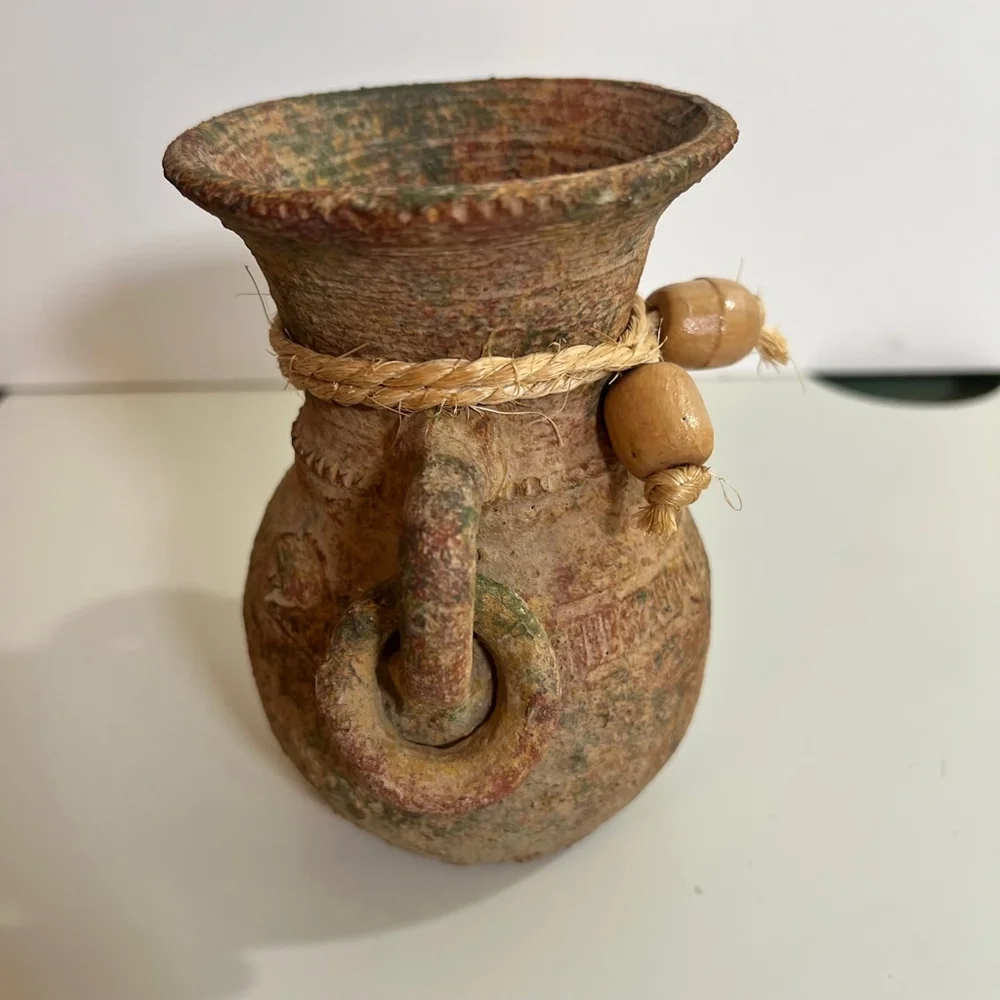 Vintage Unbranded Vase, pottery Home Decor, 5 inches, Brown‎ - Picture 6 of 10